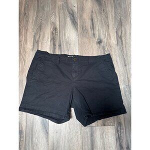 Old Navy Womens Black Shorts Size 16 Regular Standard Cotton/Spandex Blend